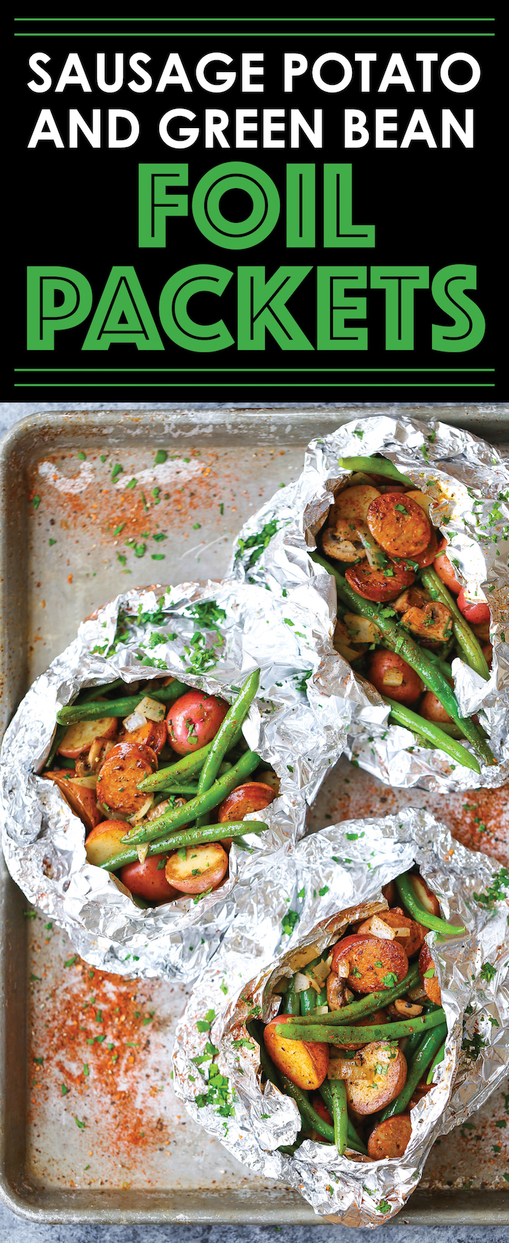 Sausage-Potato-and-Green-Bean-Foil-Packets