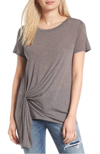 pleat front tee