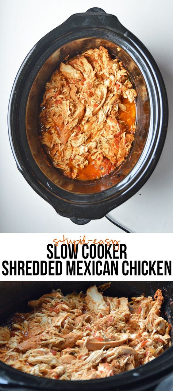 Shredded crockpot chicken