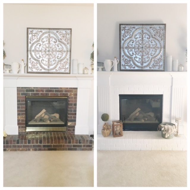 How To Paint A Brick Fireplace Living With Lady