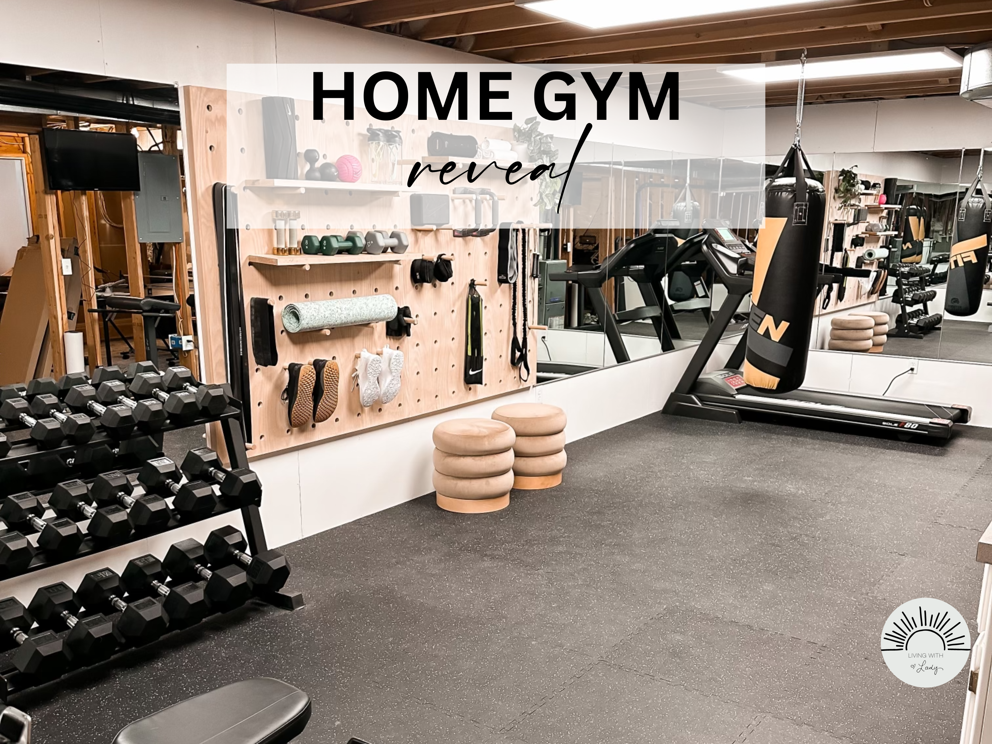 From Storage Space To Home Gym - Reveal & Sources - Living with Lady